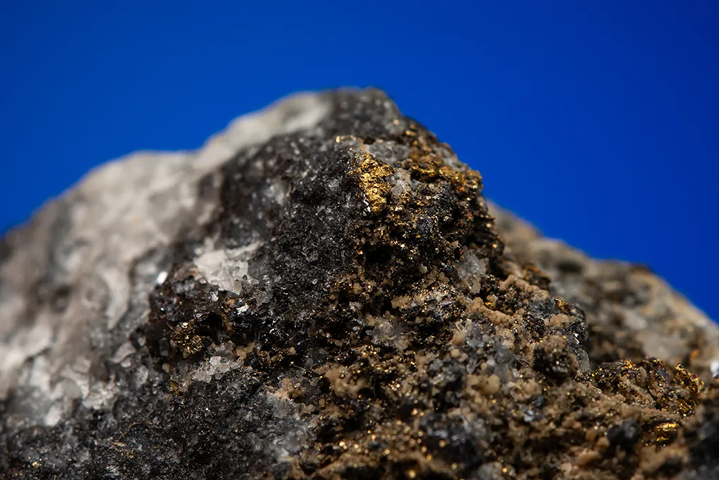 Gold with Pyrite, Galena, PETZITE and Hessite - image 2