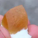 Golden Calcite on Okenite - image 4