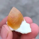 Golden Calcite on Okenite - image 3