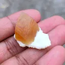 Golden Calcite on Okenite - image 6