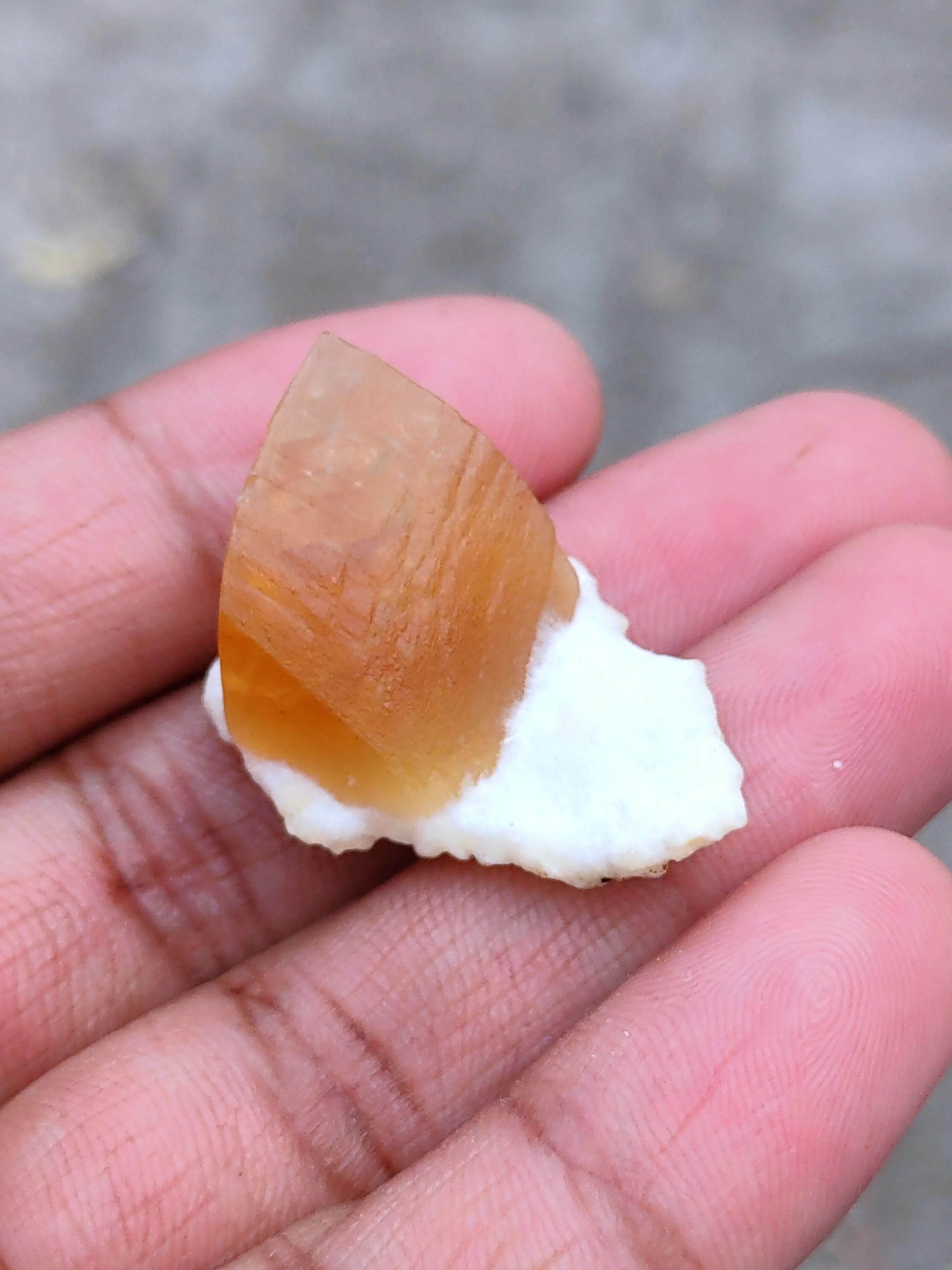 Golden Calcite on Okenite - image 6