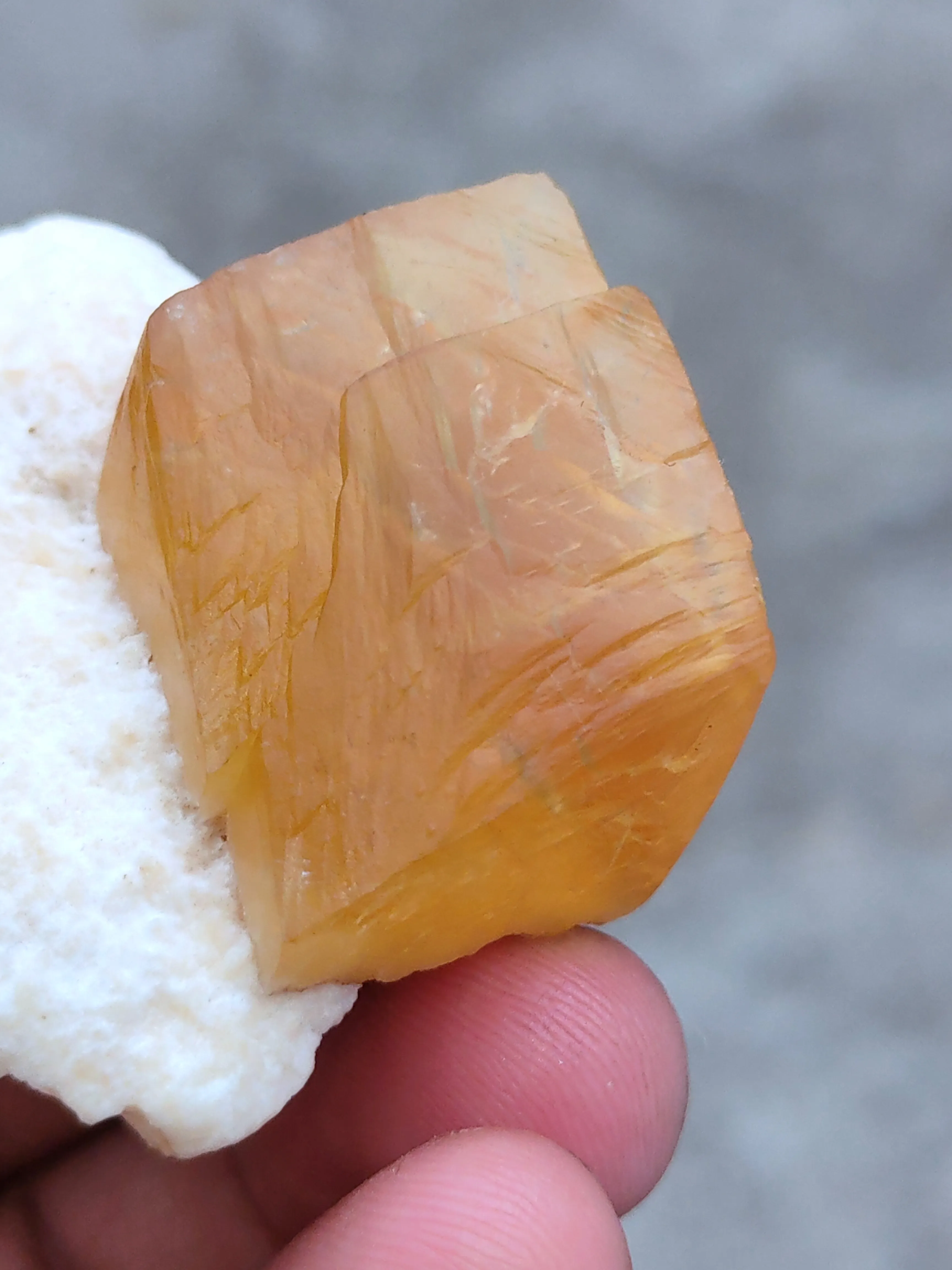 Golden Calcite on Okenite From India - image 5