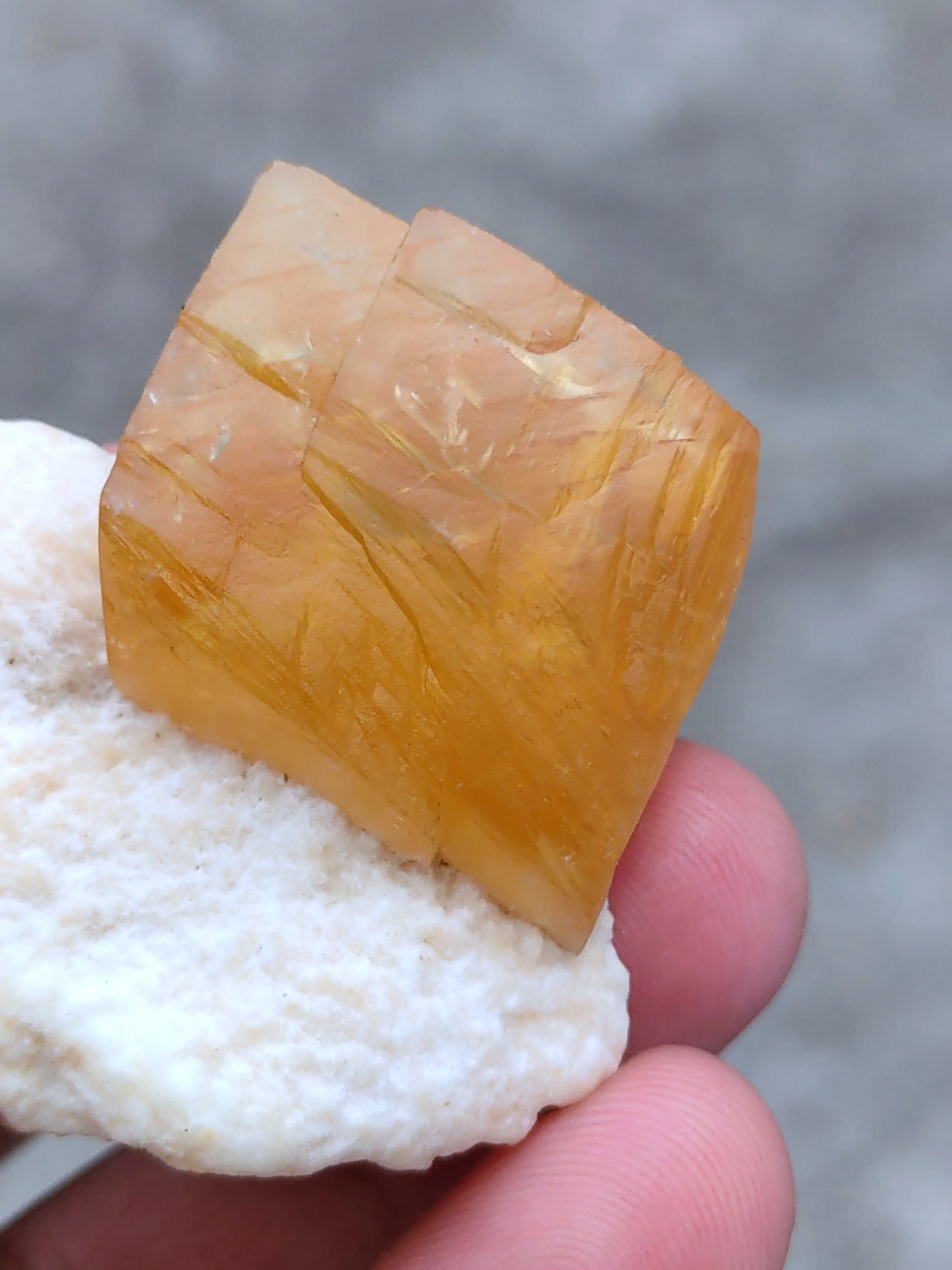 Golden Calcite on Okenite From India - image 4