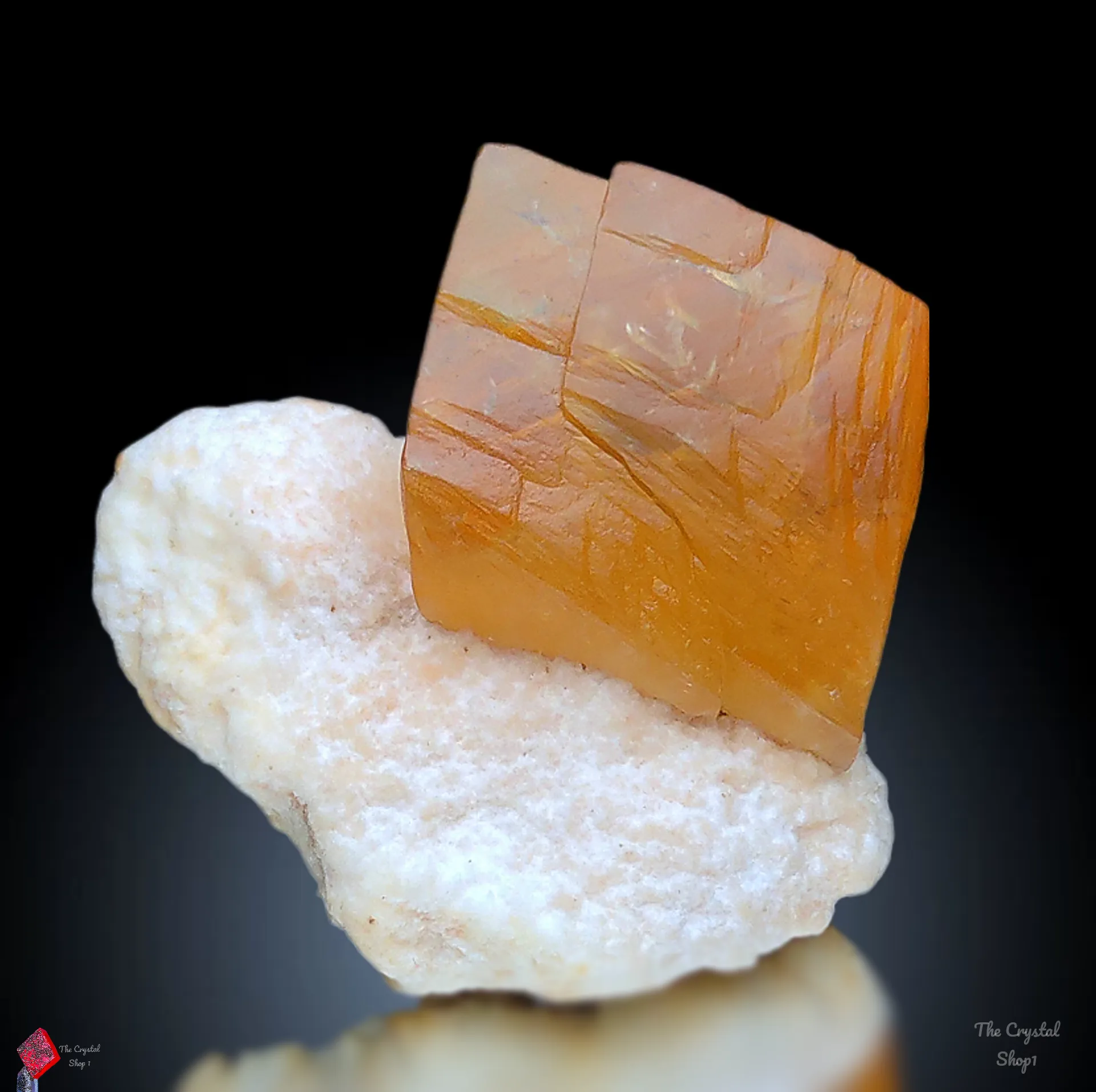 Golden Calcite on Okenite From India - image 1