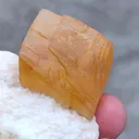 Golden Calcite on Okenite From India - image 9