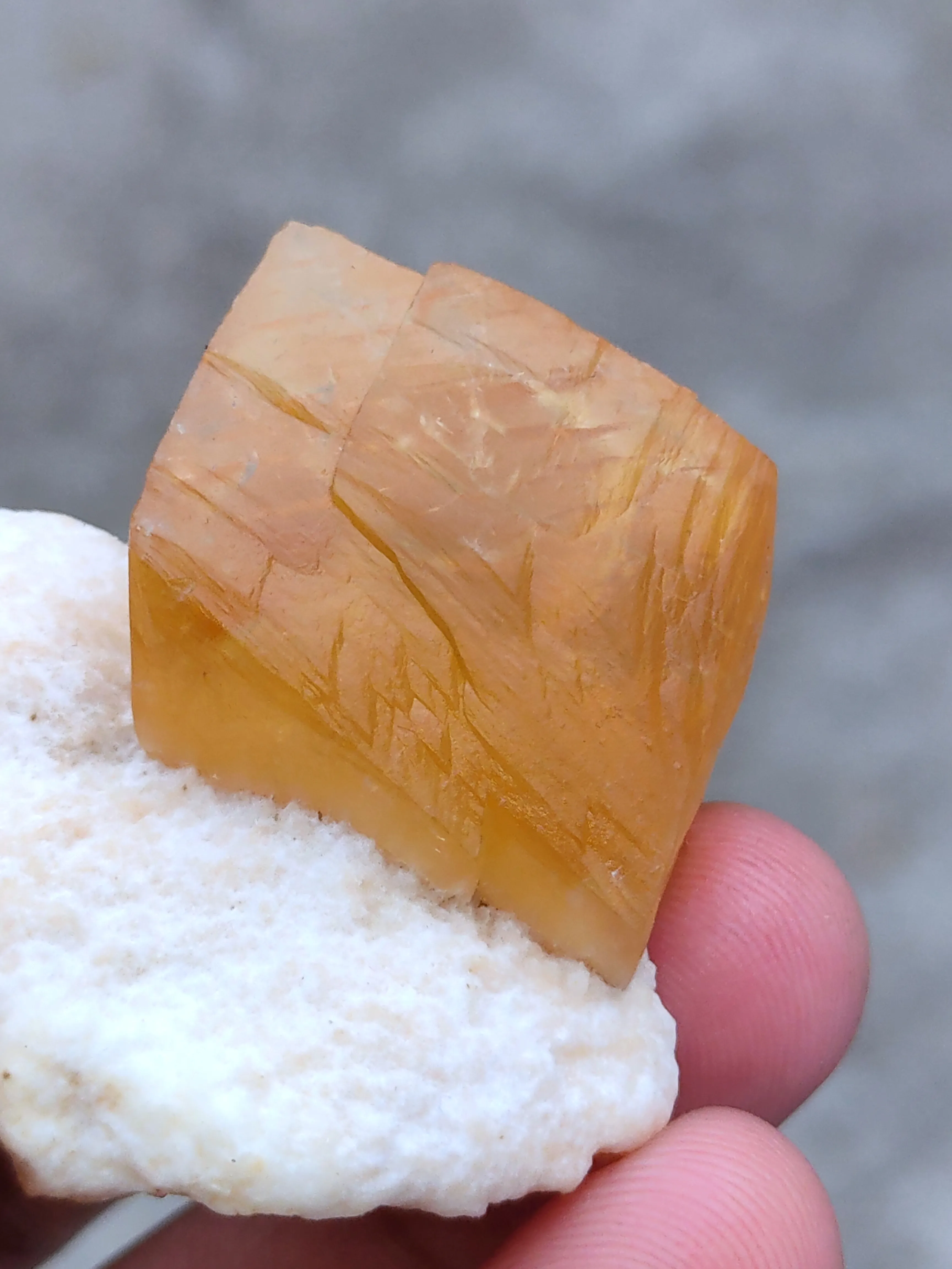 Golden Calcite on Okenite From India - image 9