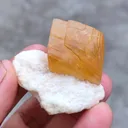 Golden Calcite on Okenite From India - image 8