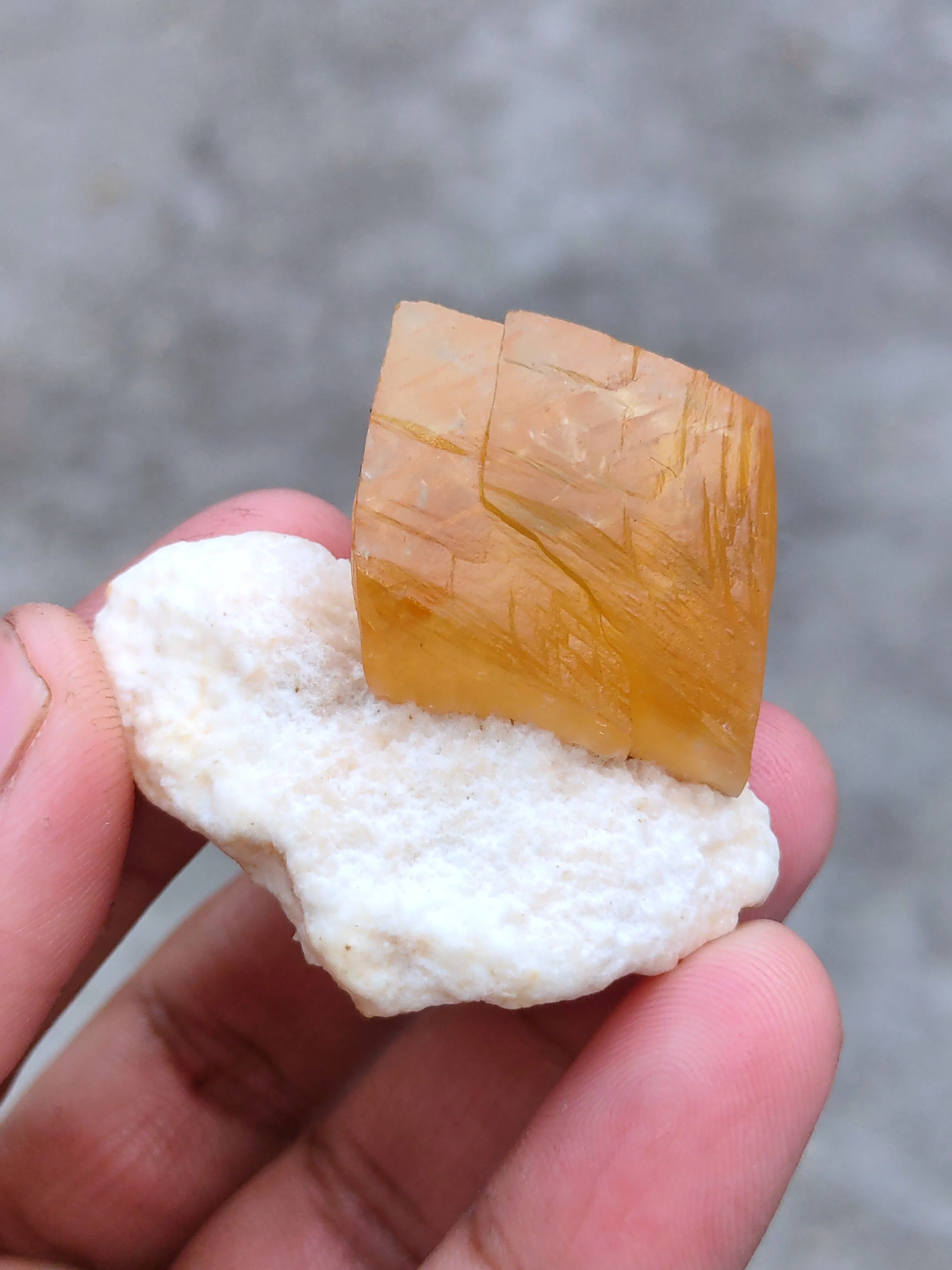 Golden Calcite on Okenite From India - image 8