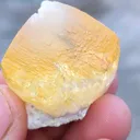 Golden Calcite on Okenite Matrix. - image 6