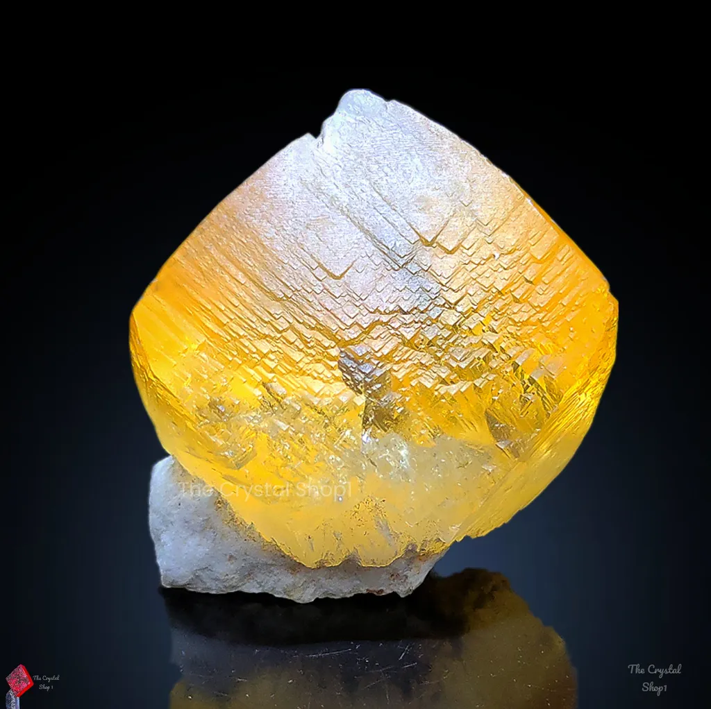 Golden Calcite on Okenite Matrix. image