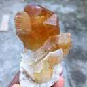 Golden Calcite on Quartz. Available for sale - image 2