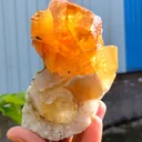 Golden Calcite on Quartz. Available for sale - image 6
