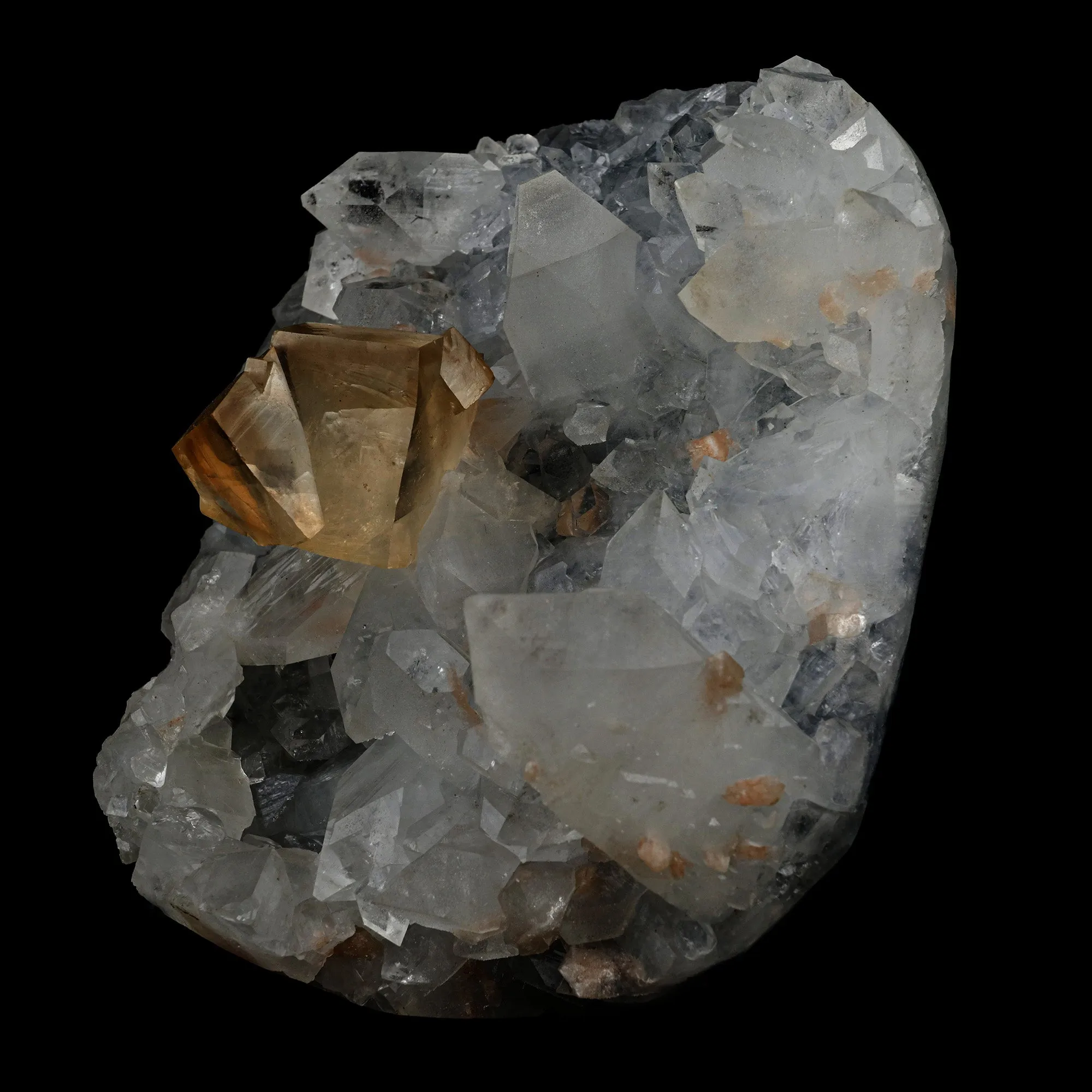 Golden Calcite with Apophyllite Natural Mineral Specimen - image 2