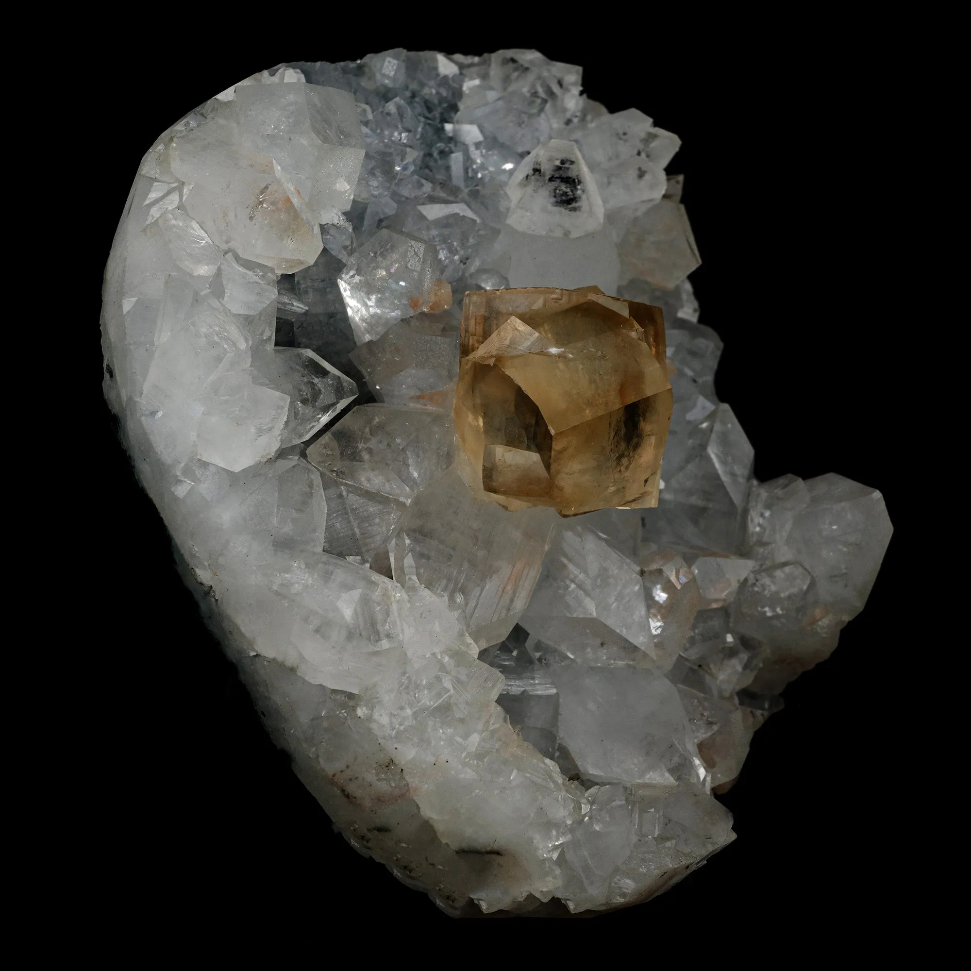 Golden Calcite with Apophyllite Natural Mineral Specimen - image 3