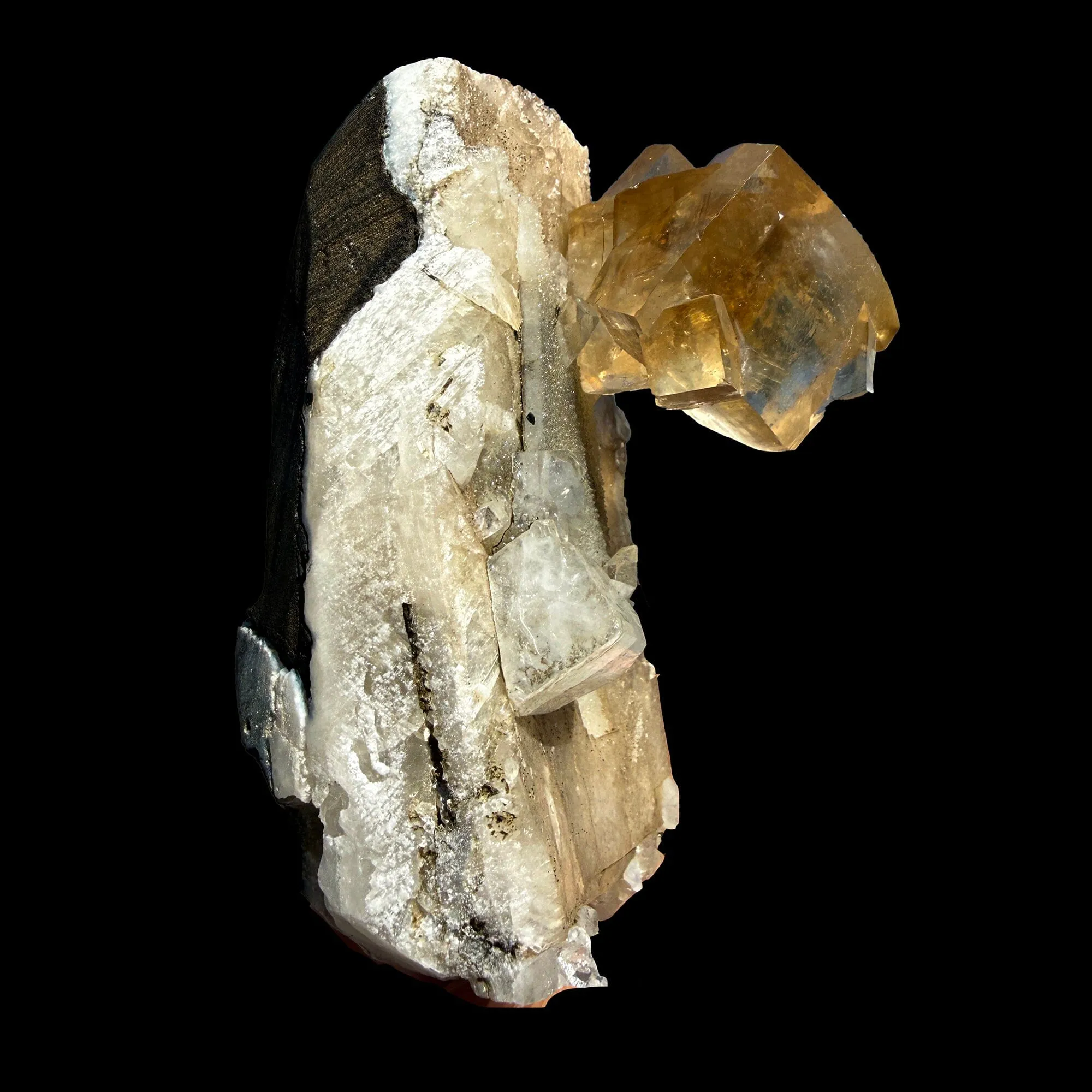 Golden Honey Calcite Crystal – Rare Indian Zeolite Specimen from Maharashtra | Terminated Collector Piece - image 2