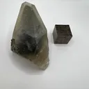 Golden Phantom Calcite with Chalcopyrite - Elmwood Mine - 10041 - image 1