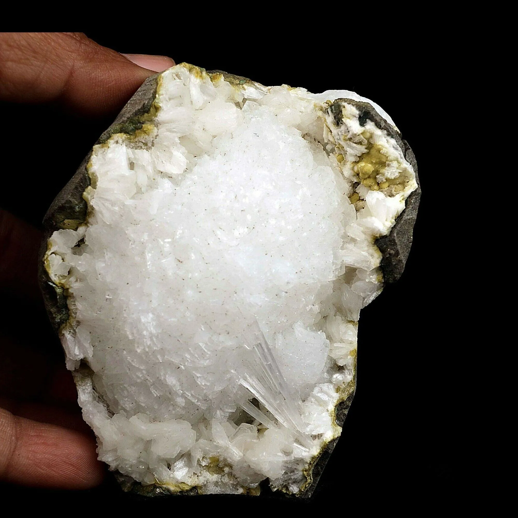 Goosecreekite rare mineral with Scolecite Natural Mineral Specimen - image 1