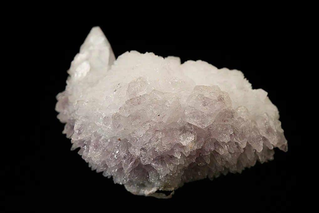 Goosecreekite with Heulandite on Quartz var. Amethyst - image 5