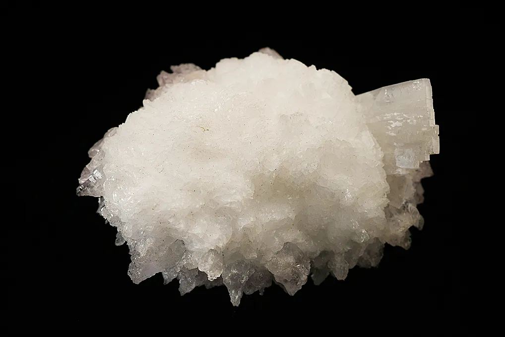 Goosecreekite with Heulandite on Quartz var. Amethyst - image 4