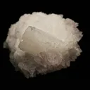 Goosecreekite with Heulandite on Quartz var. Amethyst - image 3