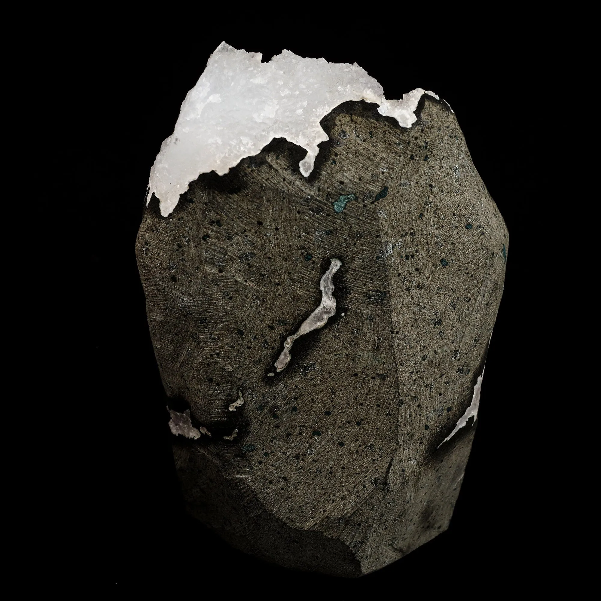 Goosecreekite with MM Quartz and green Apophyllite Self Standing Natural Mineral Specimen - image 5