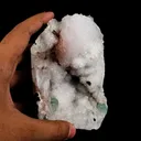 Goosecreekite with MM Quartz and green Apophyllite Self Standing Natural Mineral Specimen - image 4