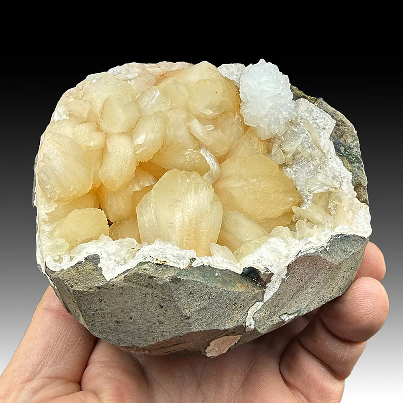 Goosecreekite with Stilbite - image 1