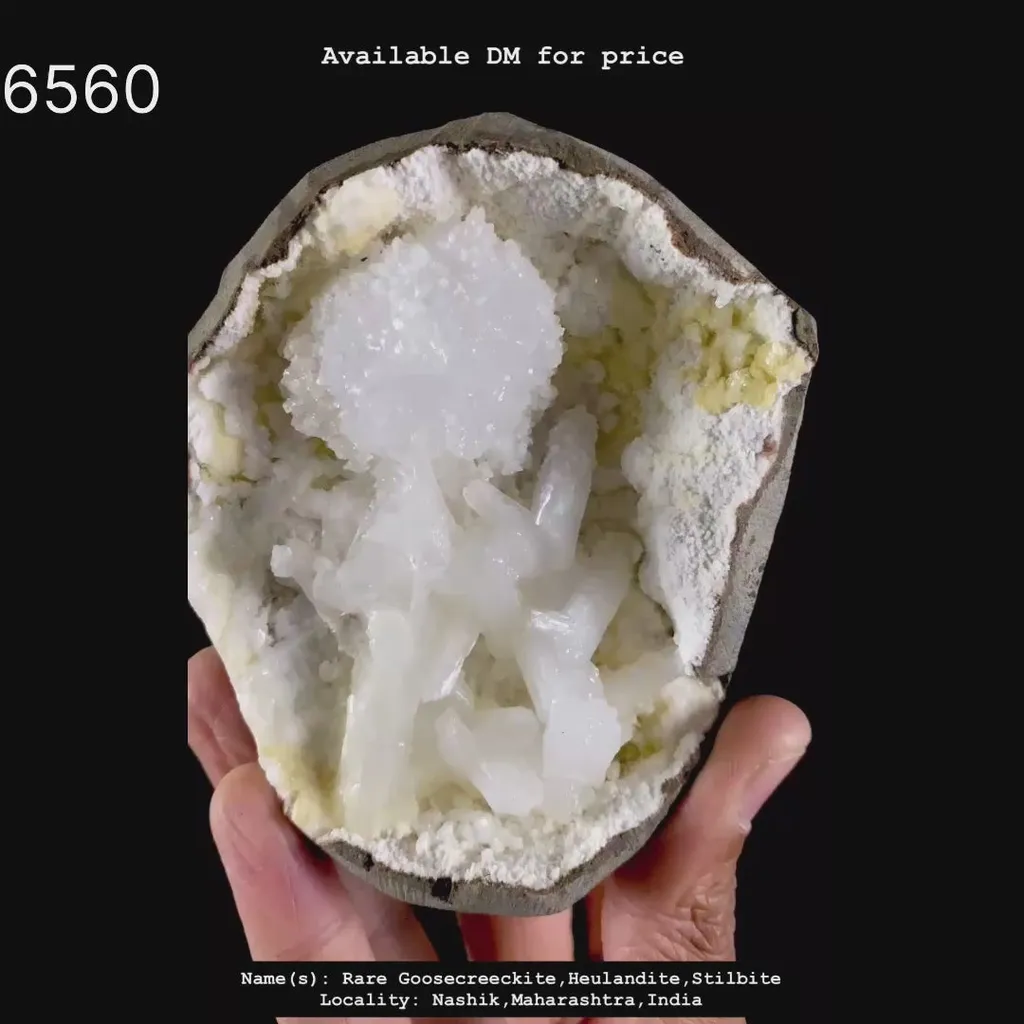 Goosecreekite with Stilbite Natural Mineral Specimen - image 7