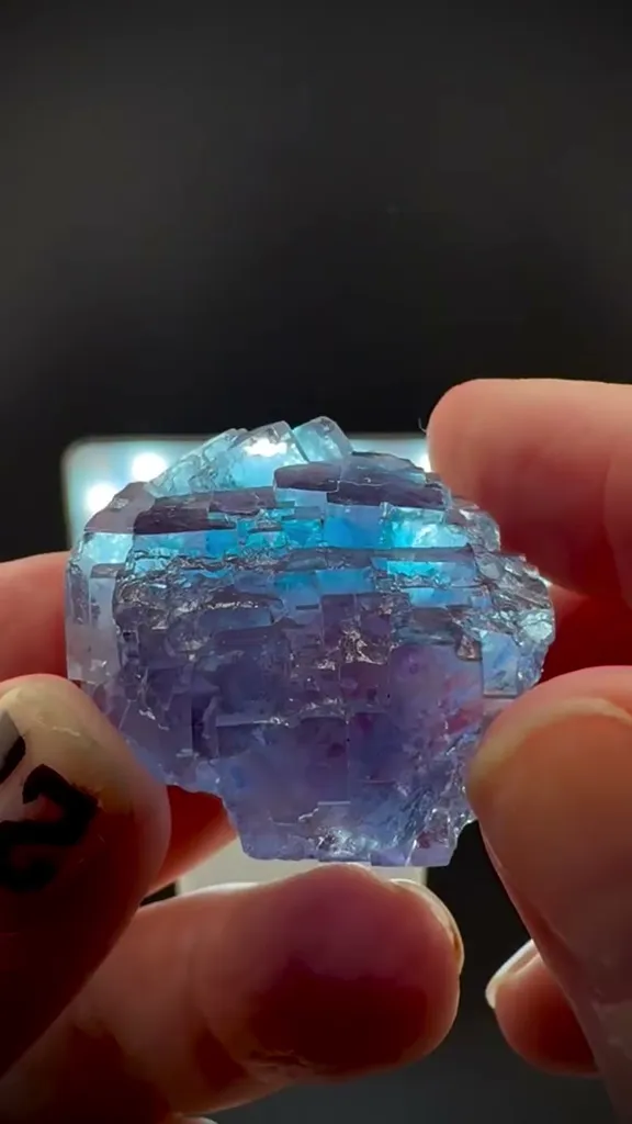 Gorgeous Yaogangxian Blue Stepped Fluorite! image
