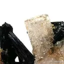 Goshenite (Beryl) on Schorl - image 2