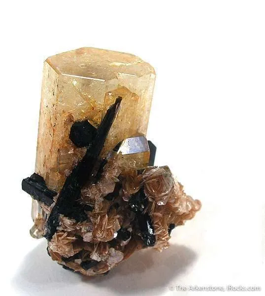 Goshenite (Beryl) With Schorl image