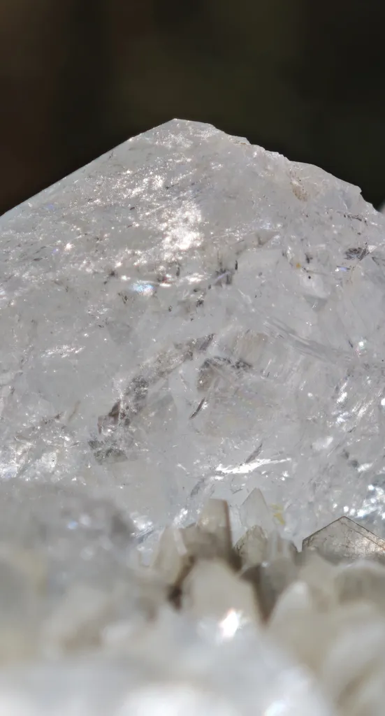 Goshenite with Muscovite from Xiebaoding, Sichuan, China. Fine cabinet specimen featuring glassy, tabular Goschenite - image 6