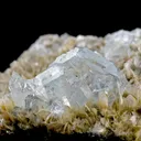 Goshenite with Muscovite from Xiebaoding, Sichuan, China. Fine cabinet specimen featuring glassy, tabular Goschenite - image 1
