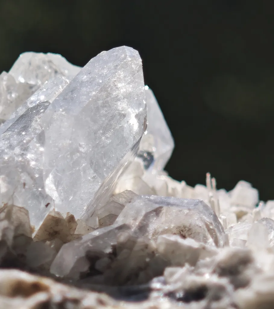 Goshenite with Muscovite from Xiebaoding, Sichuan, China. Fine cabinet specimen featuring glassy, tabular Goschenite - image 9