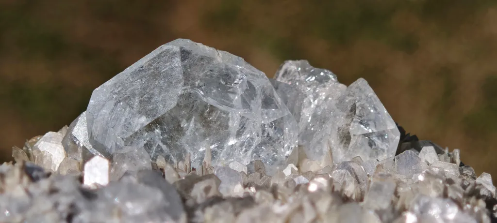 Goshenite with Muscovite from Xiebaoding, Sichuan, China. Fine cabinet specimen featuring glassy, tabular Goschenite - image 4