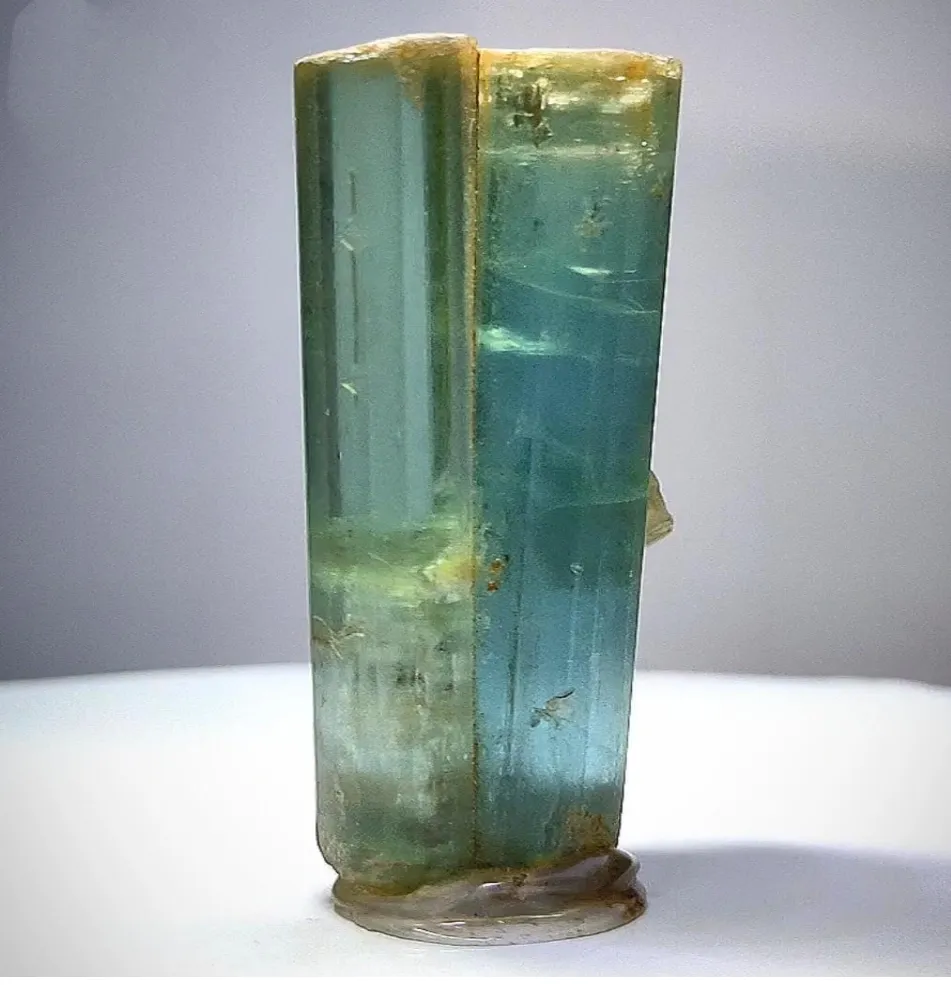 Green and Blue Aquamarine beryls together Natural Specimen. - image 1