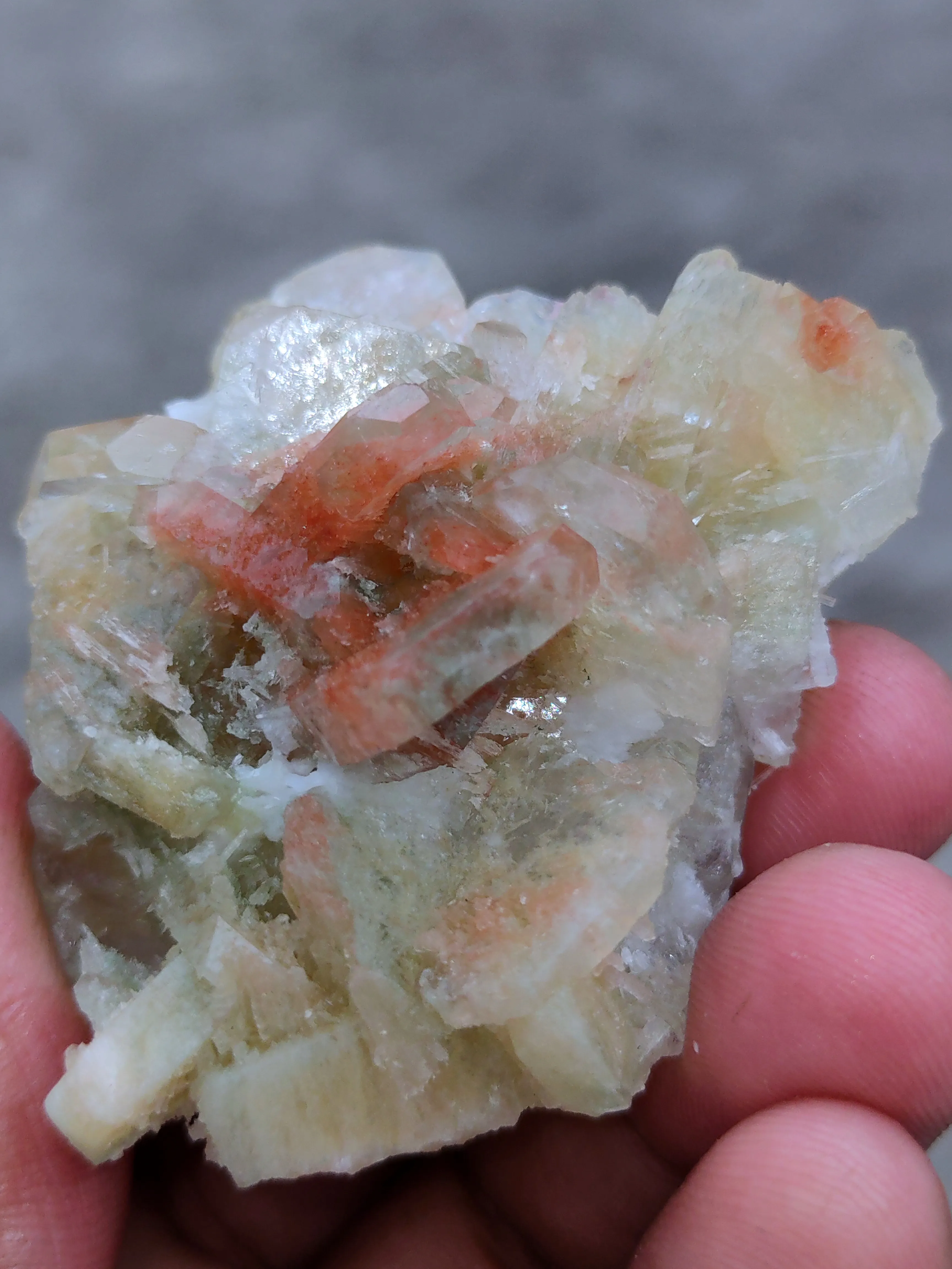 Green and Red Apophyllite with Scolecite - image 10