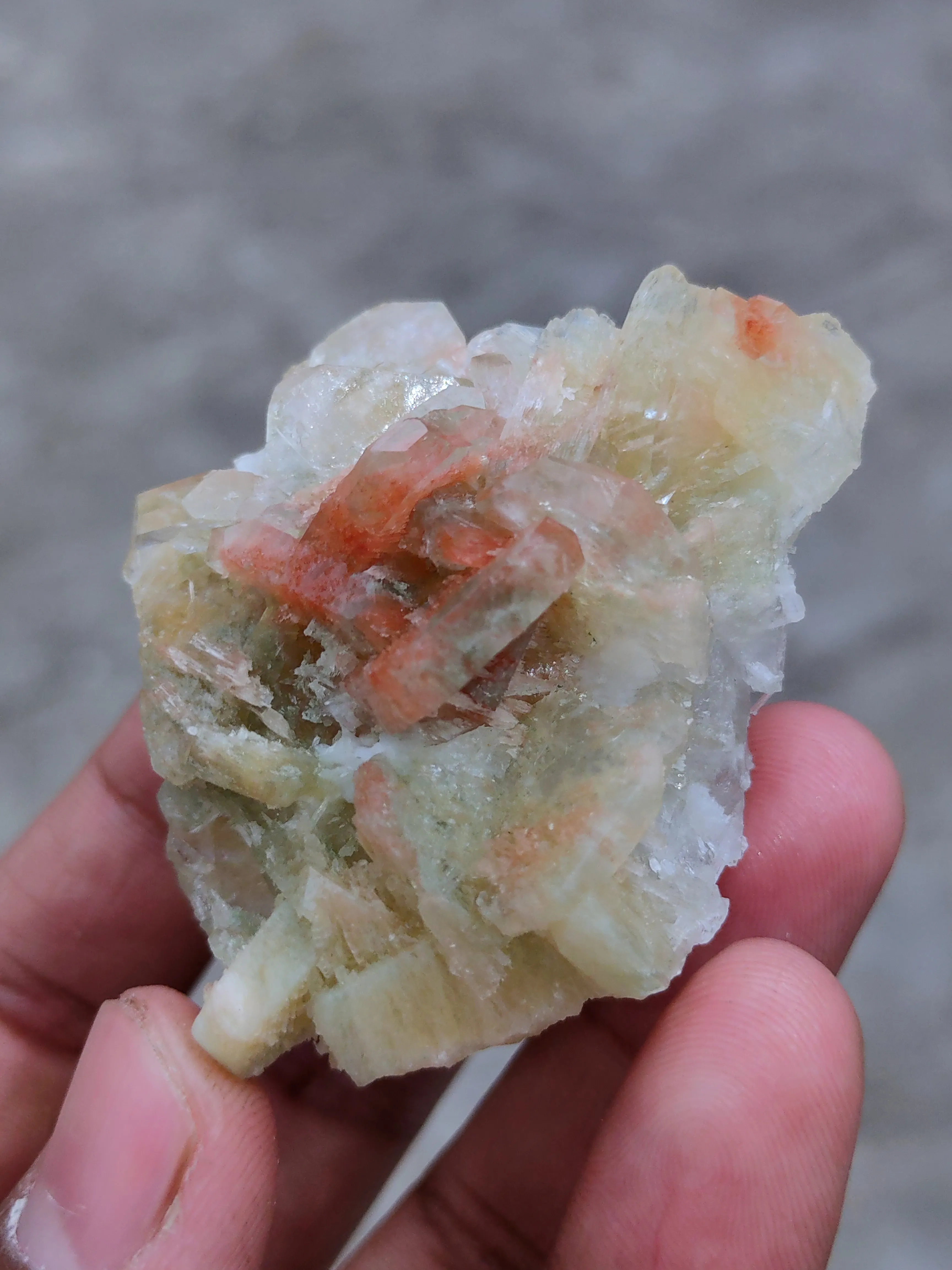 Green and Red Apophyllite with Scolecite - image 4