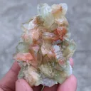 Green and Red Apophyllite with Scolecite Natural mineral Specimen - image 2