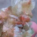 Green and Red Apophyllite with Scolecite Natural mineral Specimen - image 6