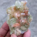 Green and Red Apophyllite with Scolecite Natural mineral Specimen - image 3