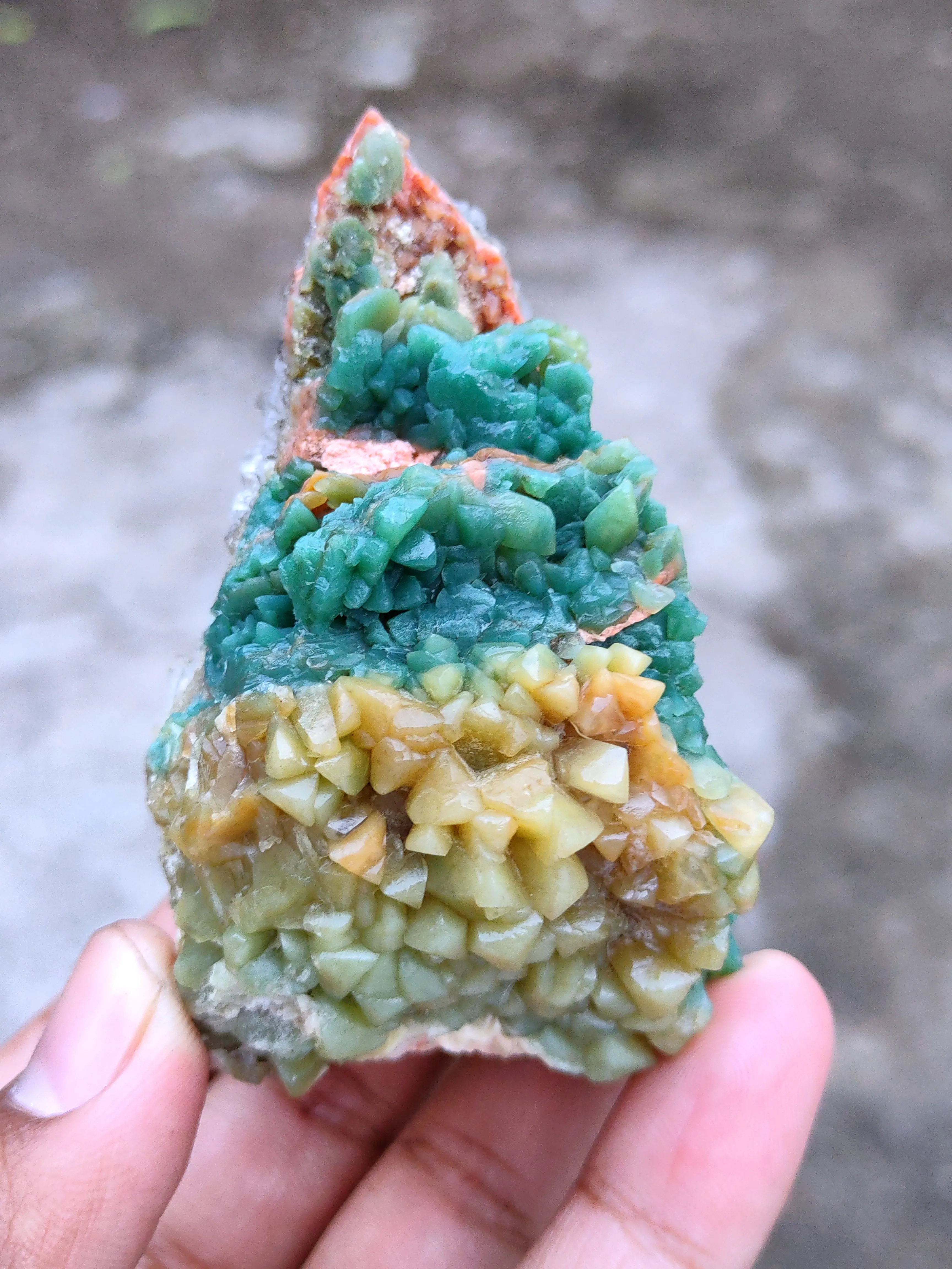 Green and Yellow Calcite - image 2