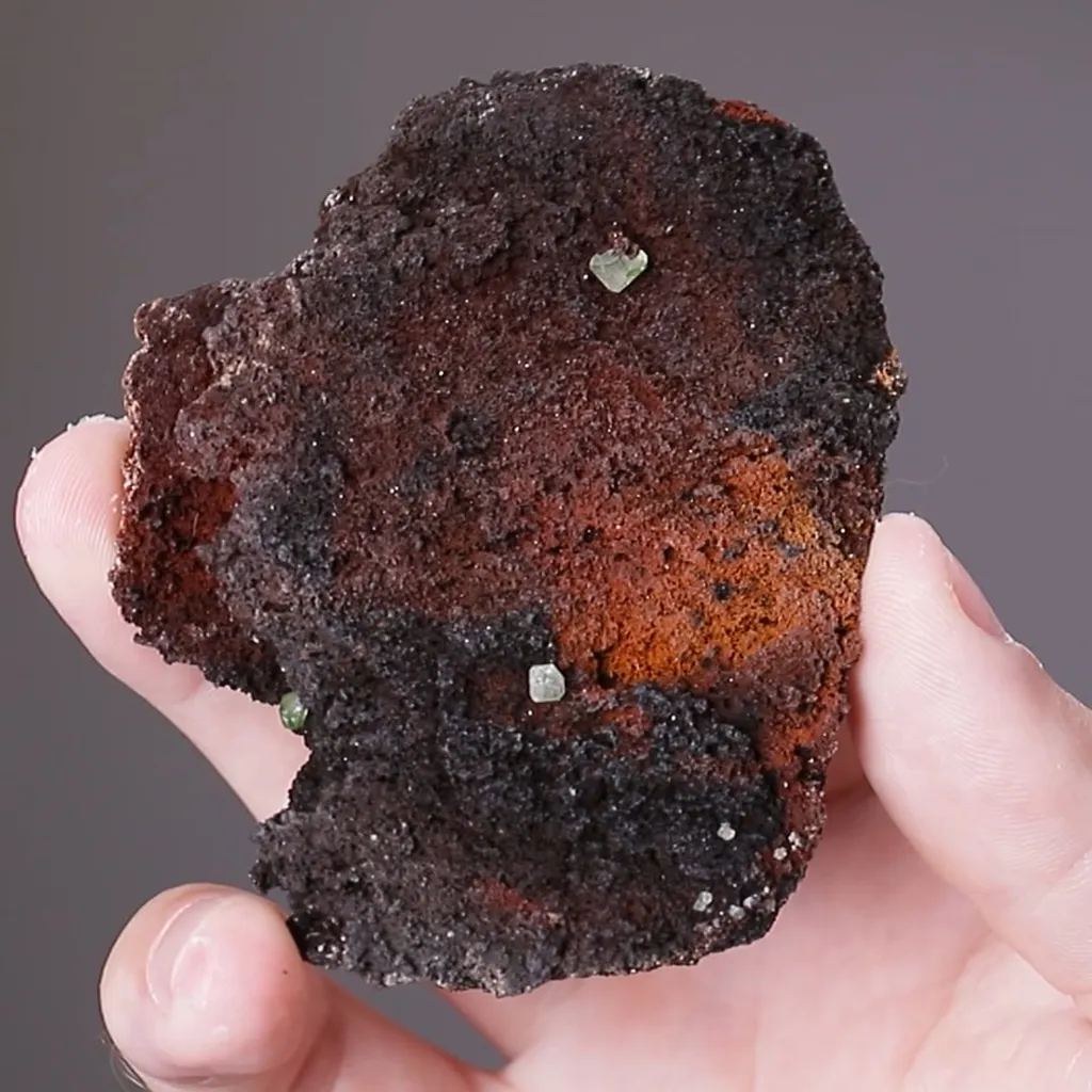 GREEN Anglesite on Goethite - image 2