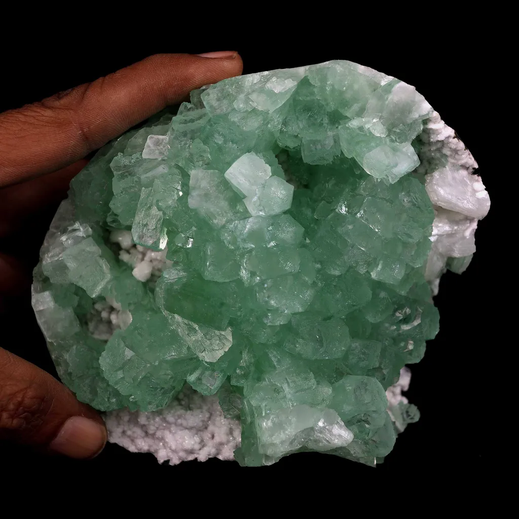 Green Apophyllite 3-D Crystals Big Cluster Natural Mineral Specimen - image 4