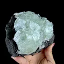 Green Apophyllite Cluster on Dark Matrix - Collector’s Zeolite Specimen from Ahilyanagar - image 5