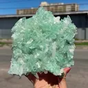 Green Apophyllite Crystal Cluster on Matrix – Natural Zeolite Mineral Specimen from India - image 7