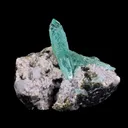 Green Apophyllite Crystal on Stilbite , Heulandite Matrix | Rare Indian Zeolite Specimen  | Sharp Terminated Apophyllite Formation - image 4