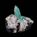 Green Apophyllite Crystal on Stilbite , Heulandite Matrix | Rare Indian Zeolite Specimen  | Sharp Terminated Apophyllite Formation - image 2