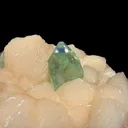 Green Apophyllite Crystal Tip on Stilbite Matrix – Rare Indian Zeolite Mineral Specimen from Maharashtra DKT60 - image 5