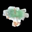 Green Apophyllite Crystal with Scolecite & Stilbite Cluster from Nashik, Maharashtra, India DKT85 - image 1